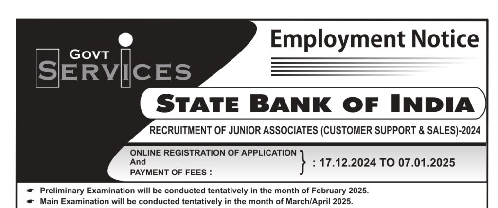 RECRUITMENT OF JUNIOR ASSOCIATES