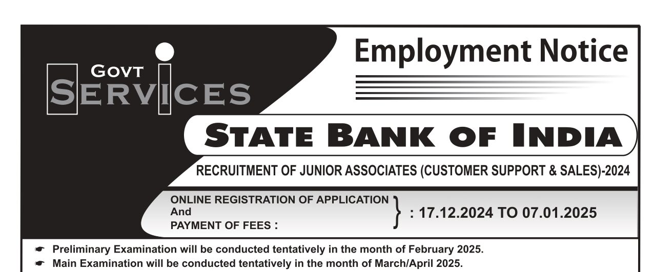 RECRUITMENT OF JUNIOR ASSOCIATES