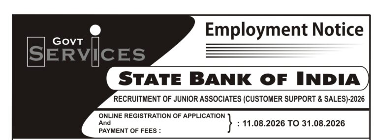 RECRUITMENT OF JUNIOR ASSOCIATES IN SBI